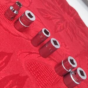 6 SNAP ON 1/4" DRIVE METRIC & SAE SOCKETS 6 POINT TMM & TM VTG Underlined